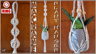 DIY Macrame Plant Hanger With NO RING | Macrame Plant Hanger With Beads