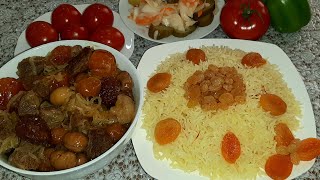 Turşu qovurma plov.Aşın hazırlanması.Плов с мясом.Rice