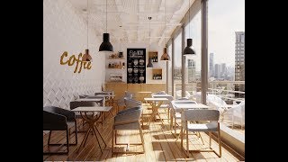 coffee shop design Modeling Tutorial in 3ds max + corona render