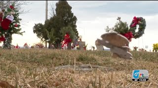 Woman spreads holiday cheer to children's cemetery