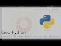 Lesson 7.1 - Plotting in Python, Introduction to Matplotlib
