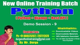 Python Tutorials || Python Data Types: list, tuple and set || Session - 9 || by Durga Sir
