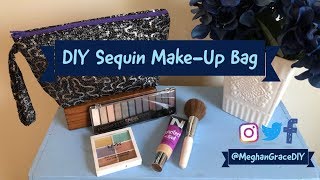 DIY Sequin Make-Up Bag