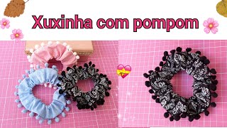 Como fazer xuxinhas com mini pompom/scrunchie