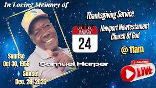 Samuel Harper Thanksgiving Service @Newport Newtestament @11am