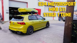 034MOTORSPORT MK8 GTI STAGE 1 TUNE DYNO TEST // BMP Tuning