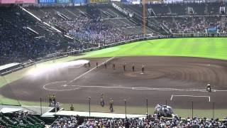 阪神甲子園球場　グランド整備風景　　140819