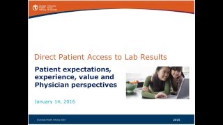 Patient’s Direct Access to their Lab Results