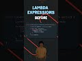 Java Lambda Expressions | Code Like a Pro #programming