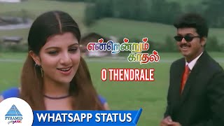 கிளிகள் காணும் | O Thendrale Whatsapp Status Song | Endrendrum Kadhal Song | Vijay | Rambha