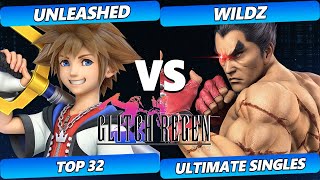 Glitch Regen  - Unleashed (Sora) Vs. Wildz (Kazuya) Smash Ultimate Tournament