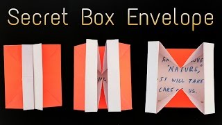 How to make a  "Secret Box Envelope ✉ " using A4 paper- Useful Origami tutorial