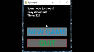 Pysweeper (Python Minesweeper) CS50 Final Project