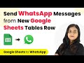 How to Send Automated WhatsApp Messages from New Google Sheets Tables Row
