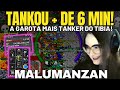 MALU THE MOST TANKER GIRL IN TIBIA! ED LVL 1349 CAINDO NA TRAP HELLFLAYER E MORRENDO! #UrsinhaClips