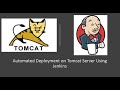 #1 - DevOps - Build & Deploy using Jenkins onto Tomcat running on Windows local