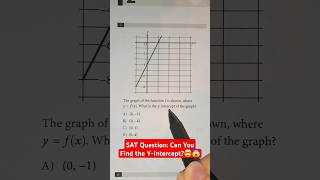 SAT Question: Can You Find the Y-Intercept?🤯😱 #maths #education #learning #shorts