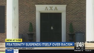 UGA fraternity self-suspends over racist comments