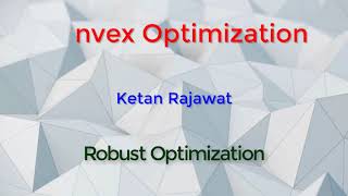 Robust Optimization