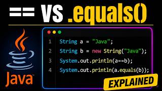 == vs .equals() in Java Explained | Why Does == Return False?