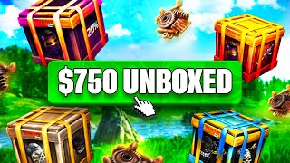 UNBOXING $750 of Rust Skin CRATES on Bandit Camp - Rust Gambling