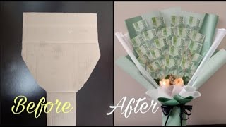 buket uang 20 ribuan || DIY money bouquet || buket uang tema hijau