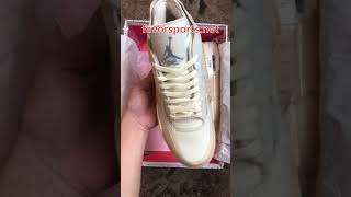 Review 2023 Off-White x Air Jordan 4 Sail Unboxing！