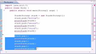 Intermediate Java Tutorial 101 Stacks, push, pop