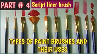 Types of paint brushes and their uses | part # 4| Script  Liner brush
