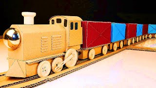 How to Make ardboard Cargo Train  |  Container Train