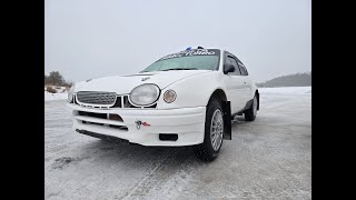 Toyota Corolla 998cc TURBO on ice track