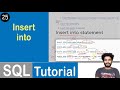 #25 Insert into statement in SQL | SQL Tutorial