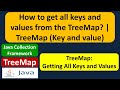How to get all keys and values from the TreeMap? | TreeMap (Key and value)