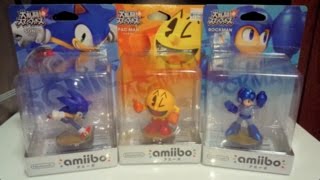 他社キャラ！amiibo ソニックとパックマンとロックマン（Mega Man）を開封・紹介！！