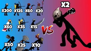 All Stick Figures Vs Mega Giant Boss - Stick Man Costume Tournament - Stick War Legacy