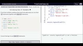 Lesson 72 | Basic JavaScript | Introducing Else If Statements