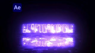 After Effect tutorial : Electric Neon Logo animation in After effect ( saber plugin )