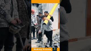 The Process Of Laying Cement On A Road