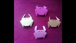 HOW TO MAKE SIMPLE AND  EASY ORIGAMI PAPER CRAB | 3D ORIGAMI CRAB | DIY CRAFTS