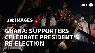 Ghanaian supporters of President Nana Akufo-Addo celebrate re-election | AFP