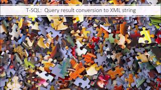 T-SQL: Query result conversion to XML string