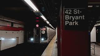 R160 #9928 (E) via 6 Av Line arriving at 42 Street - Bryant Park