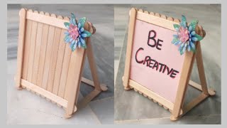 DIY photo frame with popsicle sticks | Ice cream sticks recycle idea | Laiba's Creativity
