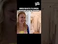 bride reacts to dress designed by the groom 💍 donttellthebride wedding weddingdress dressreveal