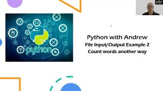 Python Files - Example - Counting Words in a file one line at a time