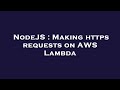 NodeJS : Making https requests on AWS Lambda