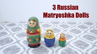 My Nesting Doll Collection #0107 – 3 Russian Matryoshka Dolls