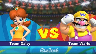 Mario & Sonic at the Rio 2016 Olympic Games - Team Daisy Vs. Team Wario