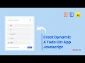 Create A Todo List App in HTML CSS & JavaScript | Todo App in JavaScript