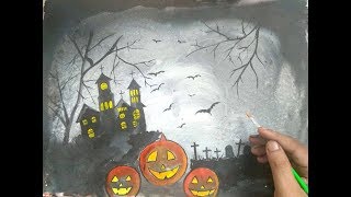 how to draw a scary haunted house I how to draw halloween house I how to draw ghost house